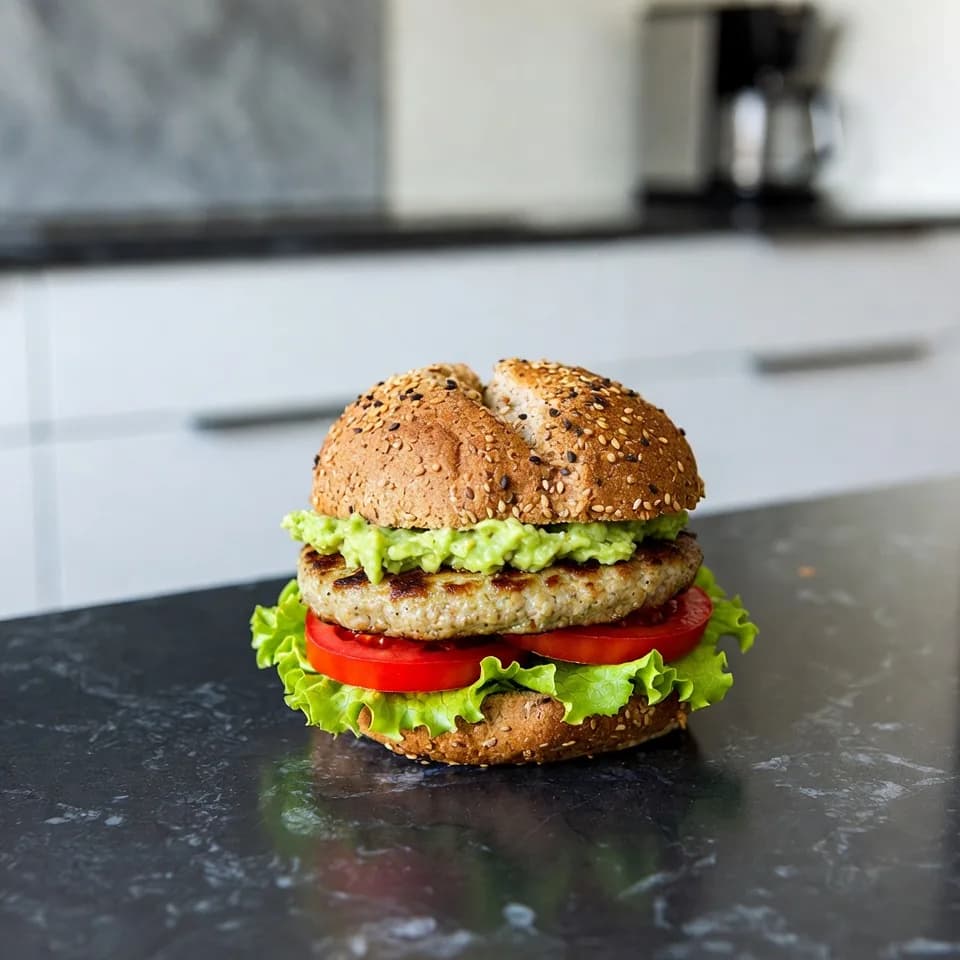 Hamburgare med kalkon och avokadoröra