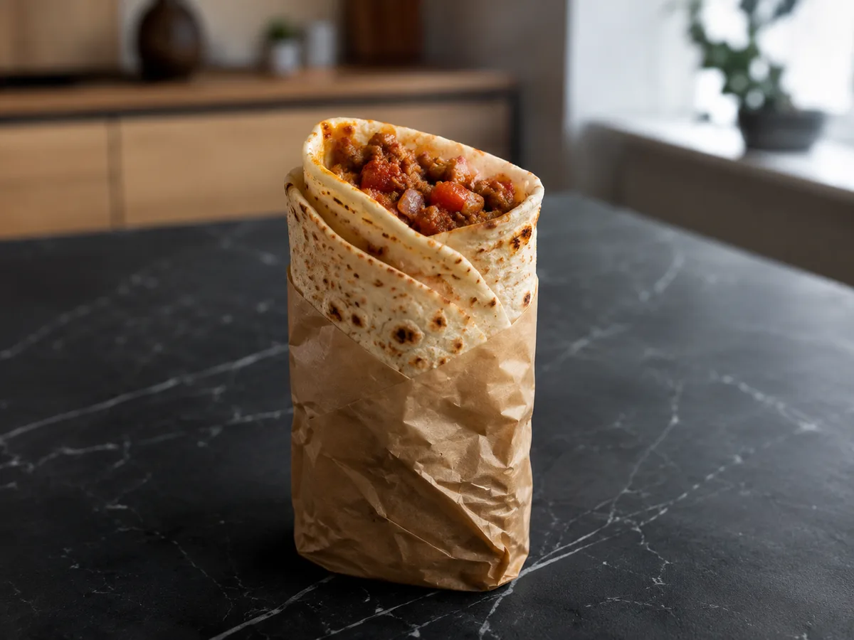 Kryddig kycklinglahmacun med fräsch tomatsallad
