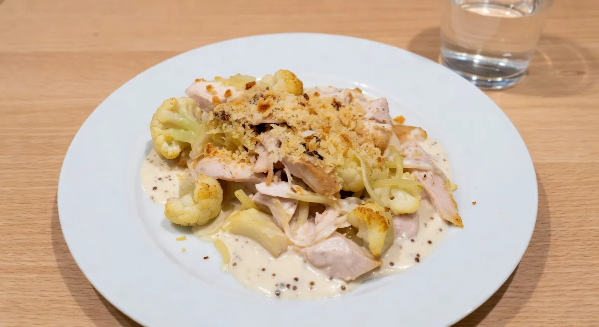 Janssons frestelse med kyckling och blomkål