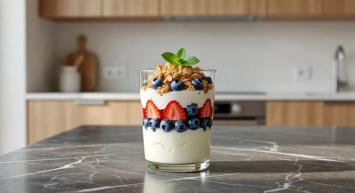 Yoghurtparfait med bär och granola