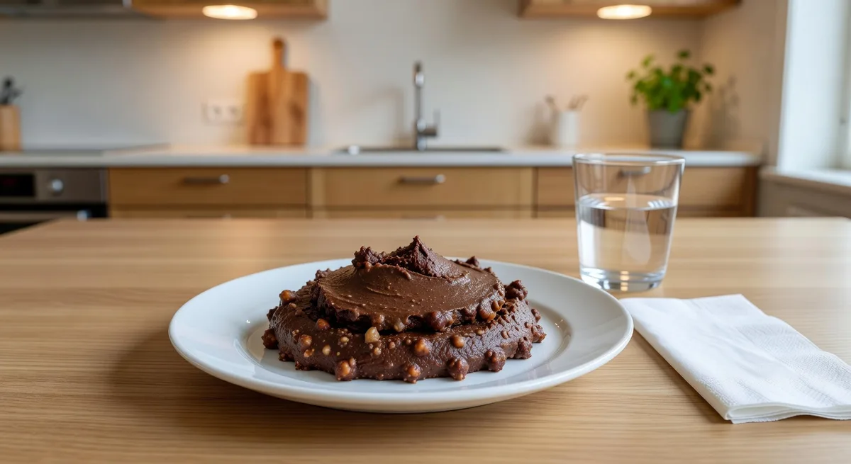 Chokladig brownie-smet med protein